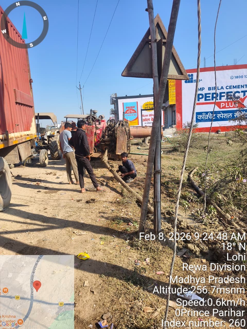 Utility installation work in Rewa Division